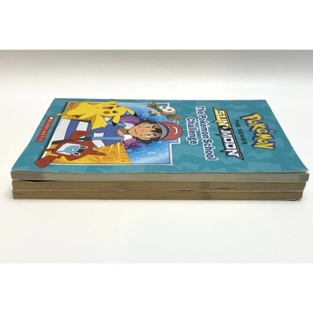 Lot of 3 Scholastic Paperback‎ Pokémon Books 2017 Ash Catchem Pikachu